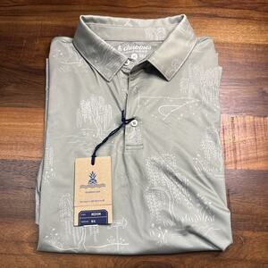 Chubbies Performance Golf Polo Size Med SLIM FIT The Golf Course Willow NWT